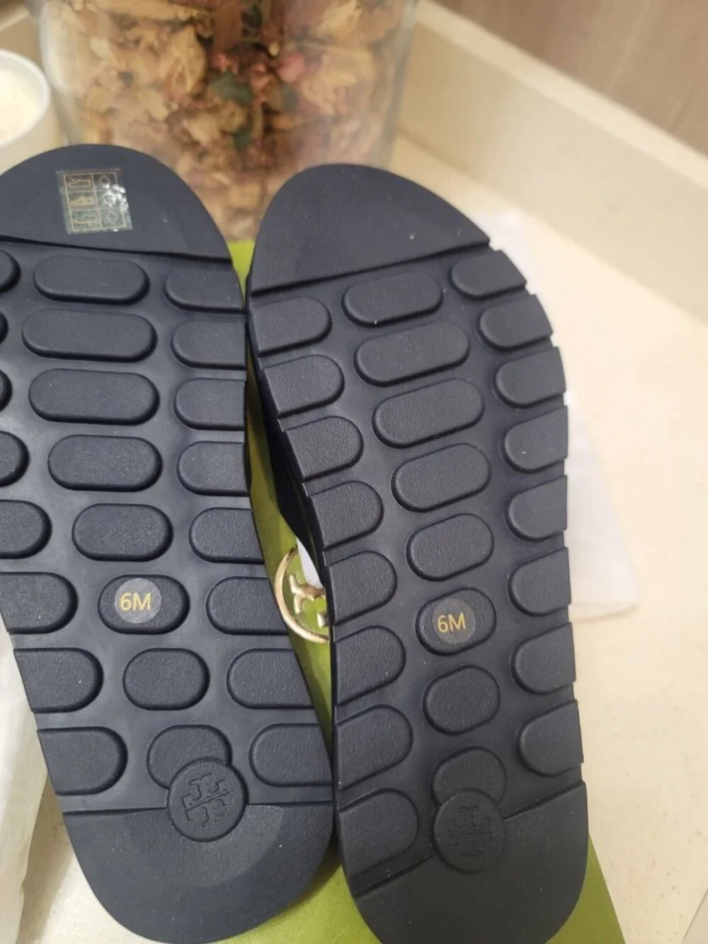 Tory Burch Women's Mellow Buckle Slide Sandals  Size 6 - Blue New NIB